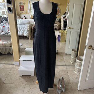 Calvin Klein heavy knit dark gray dress